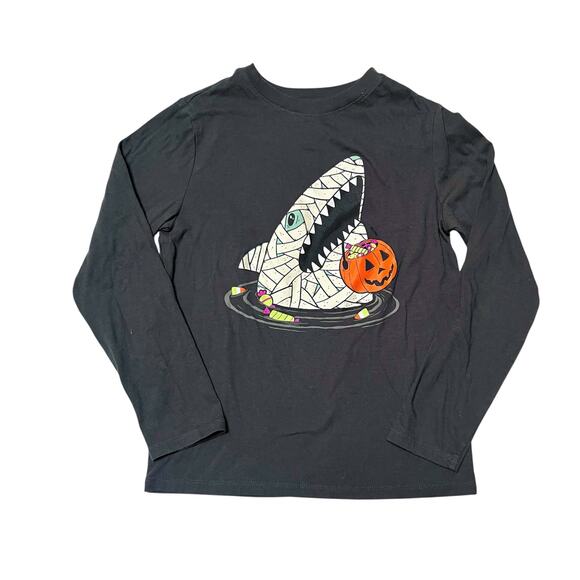 Cat & Jack Mummy Shark Halloween Tee Size 8 - Picture 1 of 5